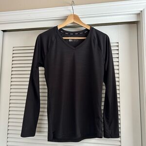 Reebok Black V-Neck Long Sleeve Shirt